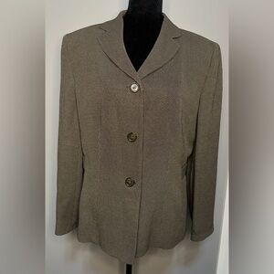 Ann Taylor Black and White Textured Blazer